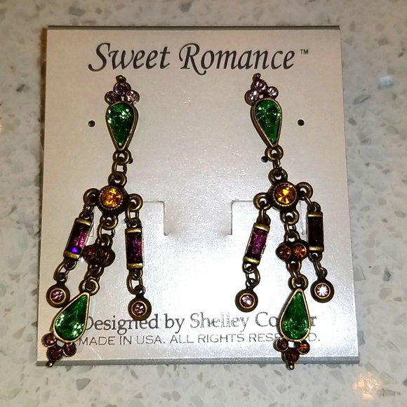 Art Deco Shelley Cooper Sweet Romance earrings - Picture 2 of 5
